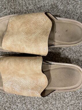 Naked Feet Tan Slide Sandals